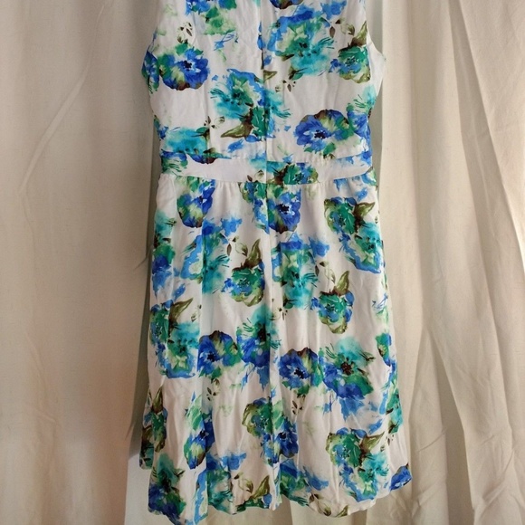 Embrace Floral Print Dress Empire Waist M - Picture 3 of 4